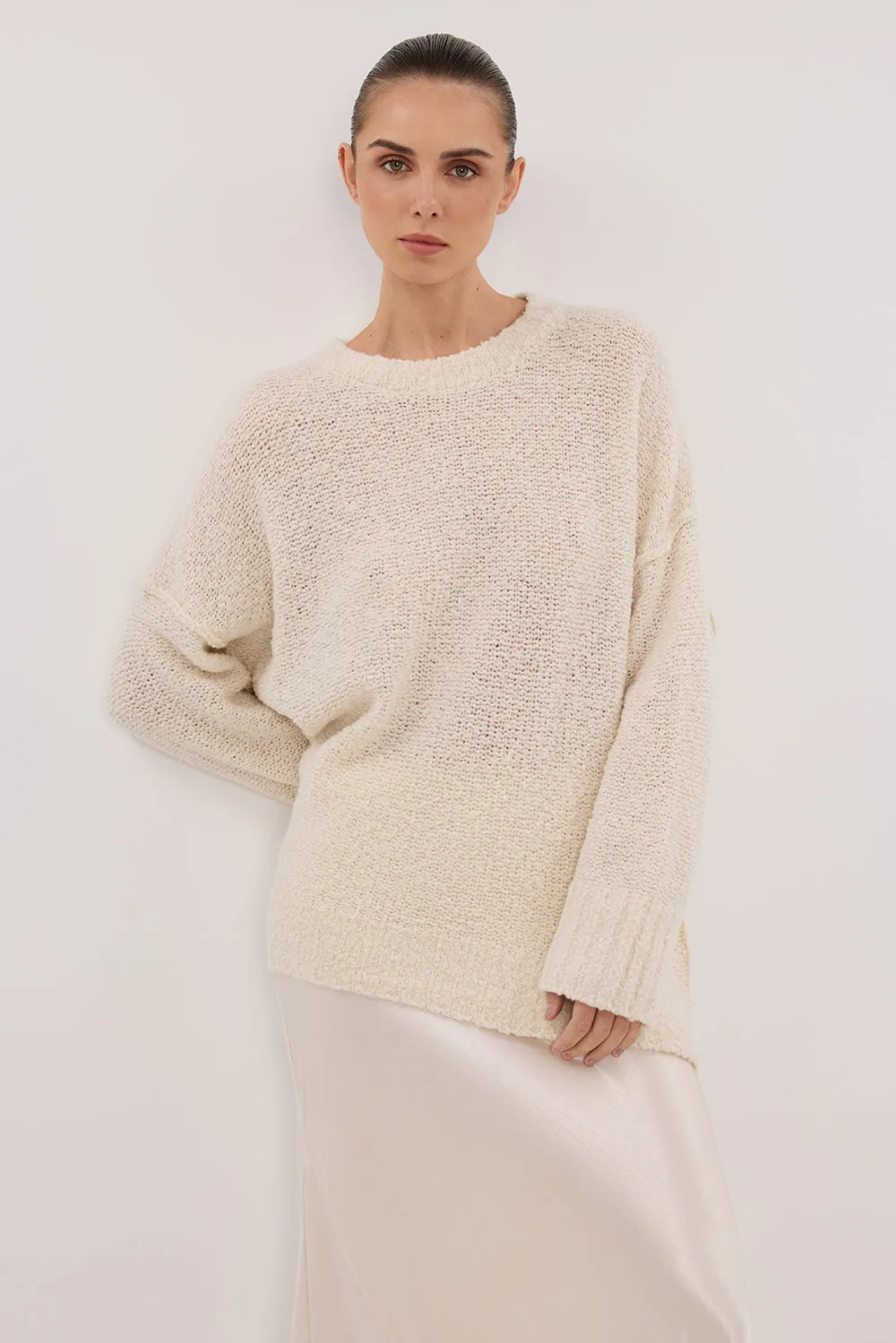 Dissh CICI CREAM LONGLINE JUMPER