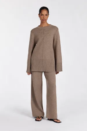 Dissh CLEMENCE CHOC MARLE KNIT PANT