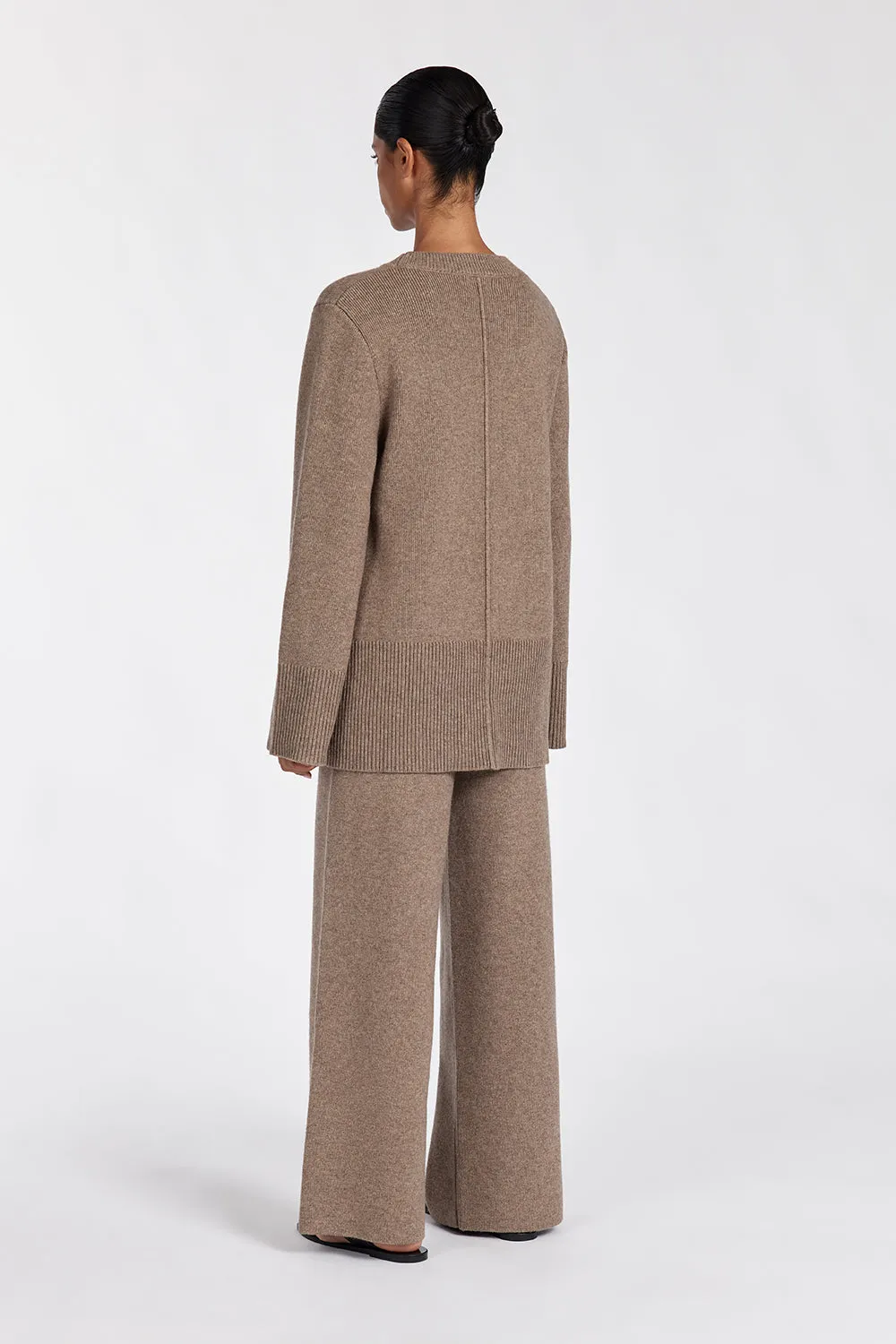 Dissh CLEMENCE CHOC MARLE KNIT PANT