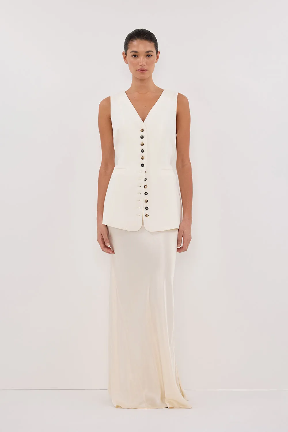 Dissh DEMI CREAM LONGLINE VEST