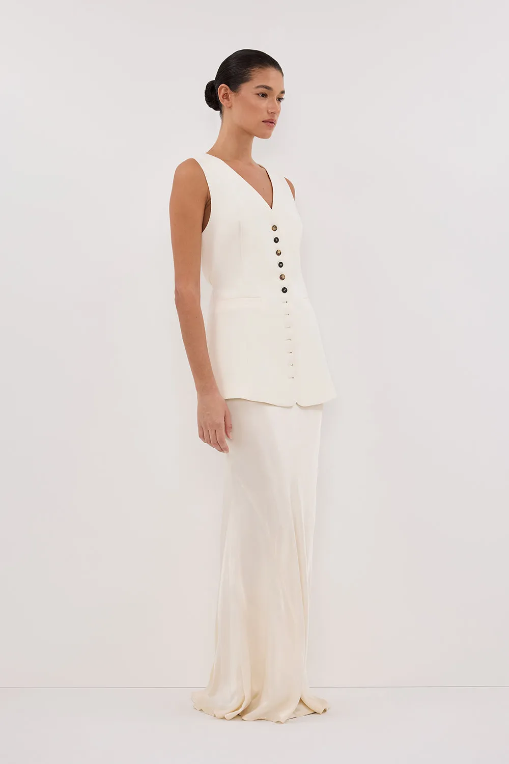Dissh DEMI CREAM LONGLINE VEST