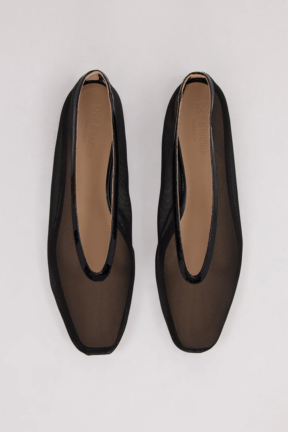 Dissh DOF STUDIOS MAISON BLACK MESH BALLET FLAT