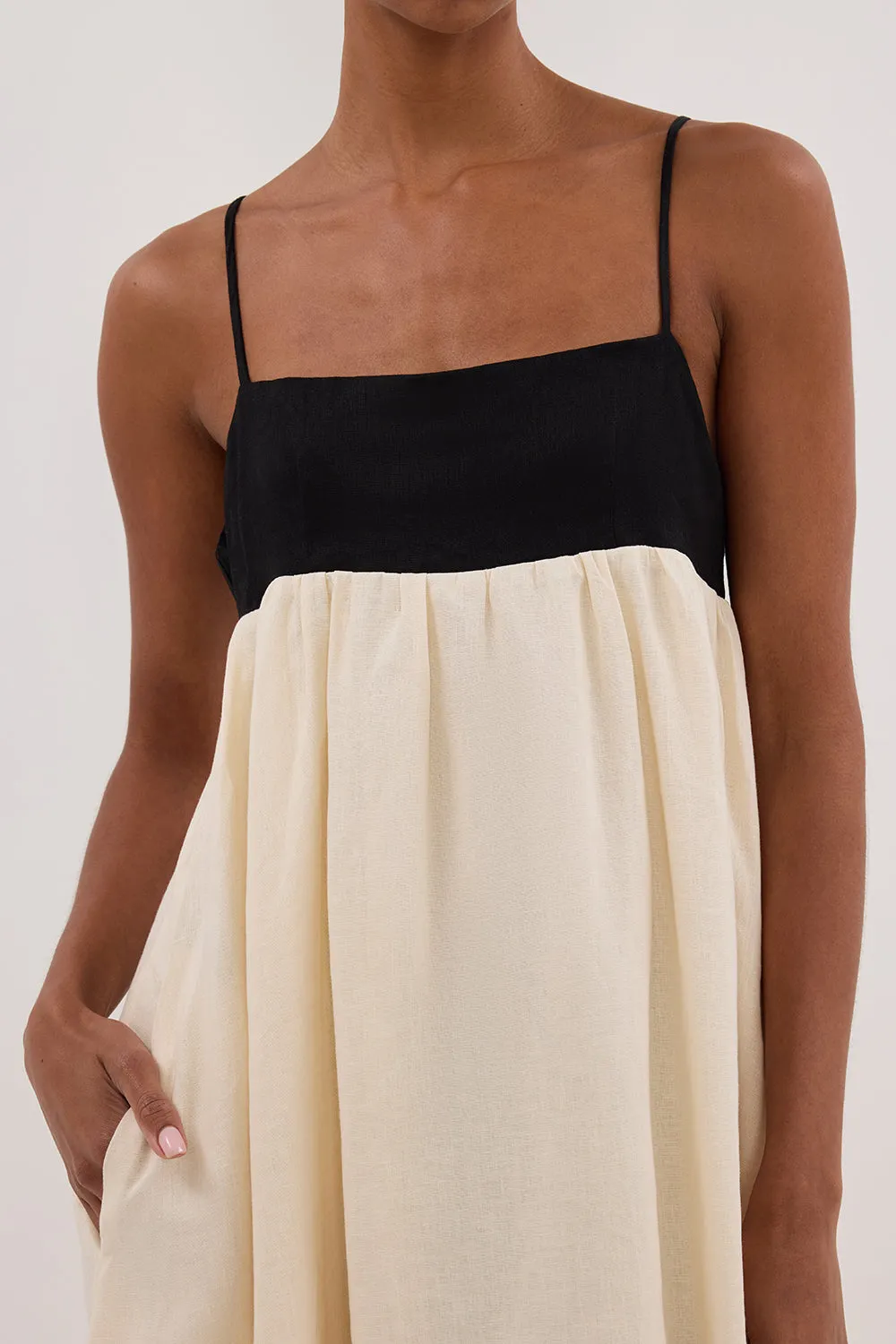 Dissh ELENA BUTTERMILK LINEN MAXI DRESS