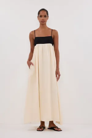Dissh ELENA BUTTERMILK LINEN MAXI DRESS