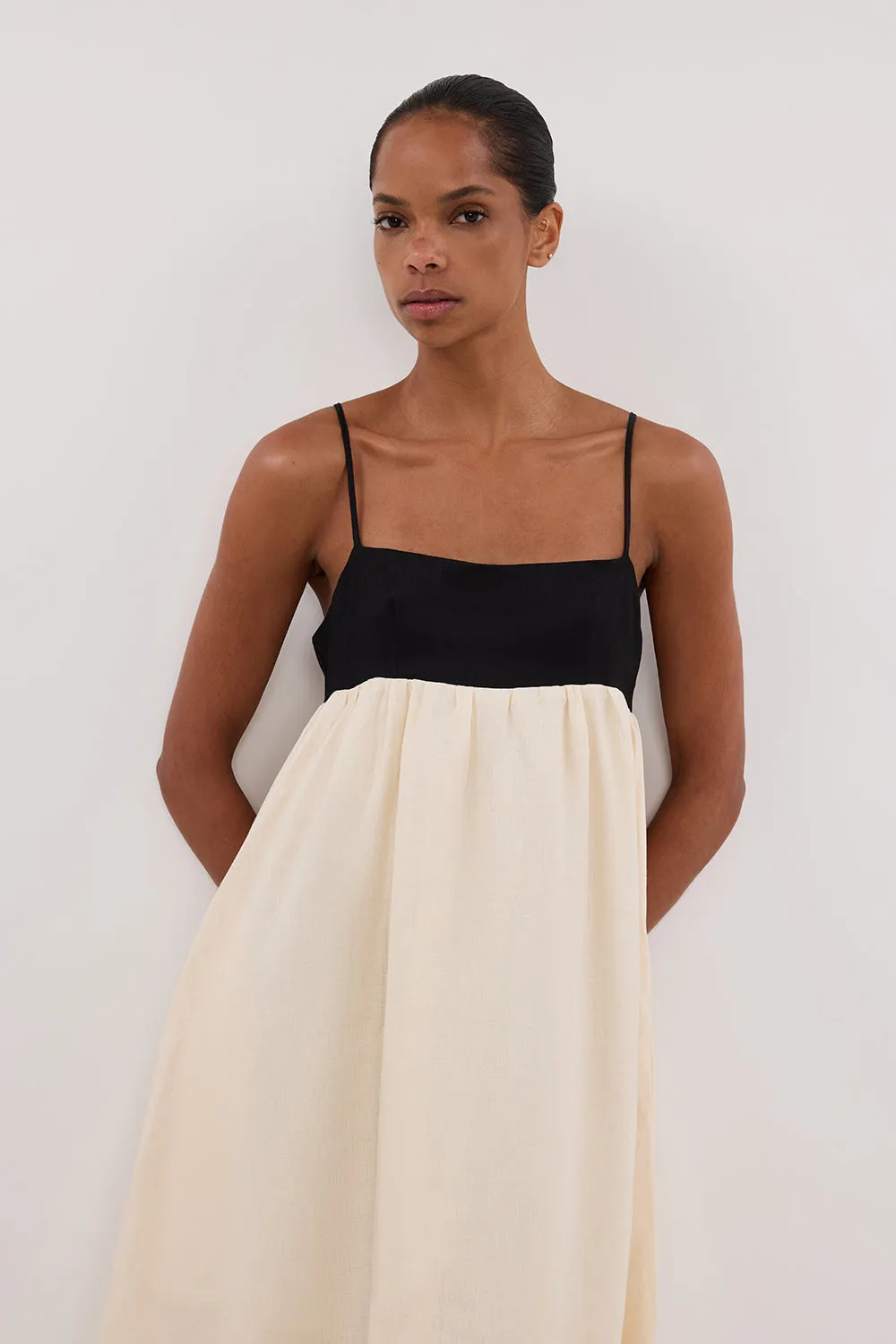 Dissh ELENA BUTTERMILK LINEN MAXI DRESS