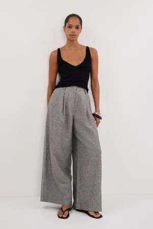Dissh ELIAS CHARCOAL LINEN BLEND PANT