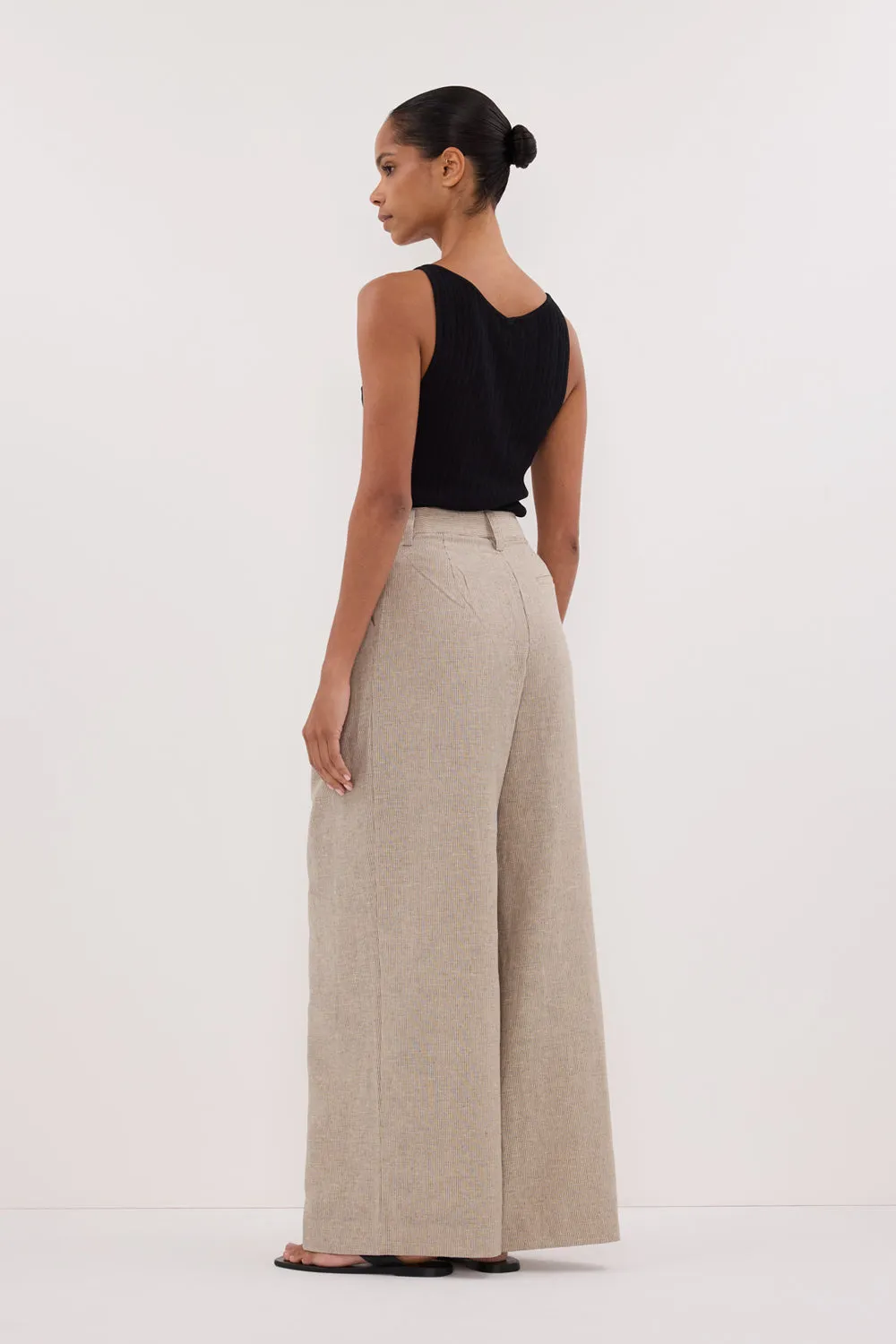 Dissh ELIAS OAT LINEN BLEND PANT