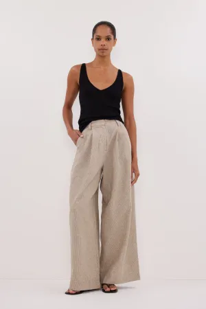 Dissh ELIAS OAT LINEN BLEND PANT