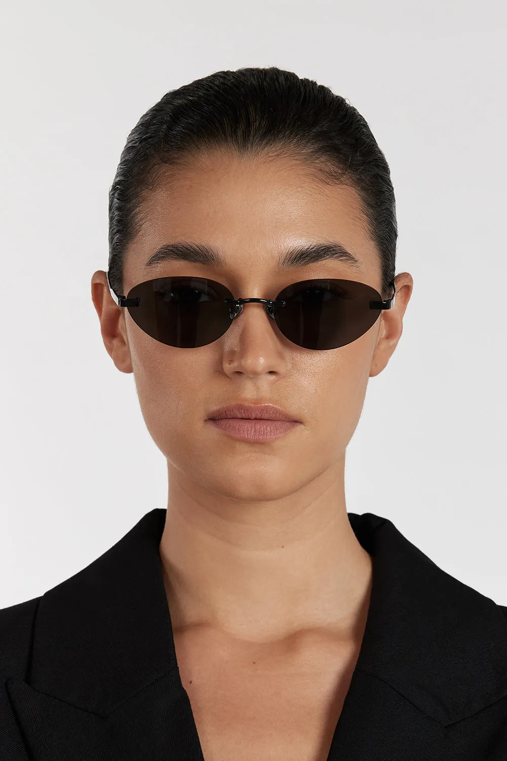Dissh ELISA JOHNSON TRINITY GLOSS BLACK SUNGLASSES