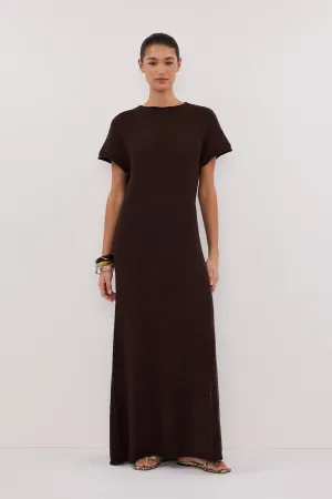 Dissh ERIN CHOC KNIT MAXI DRESS