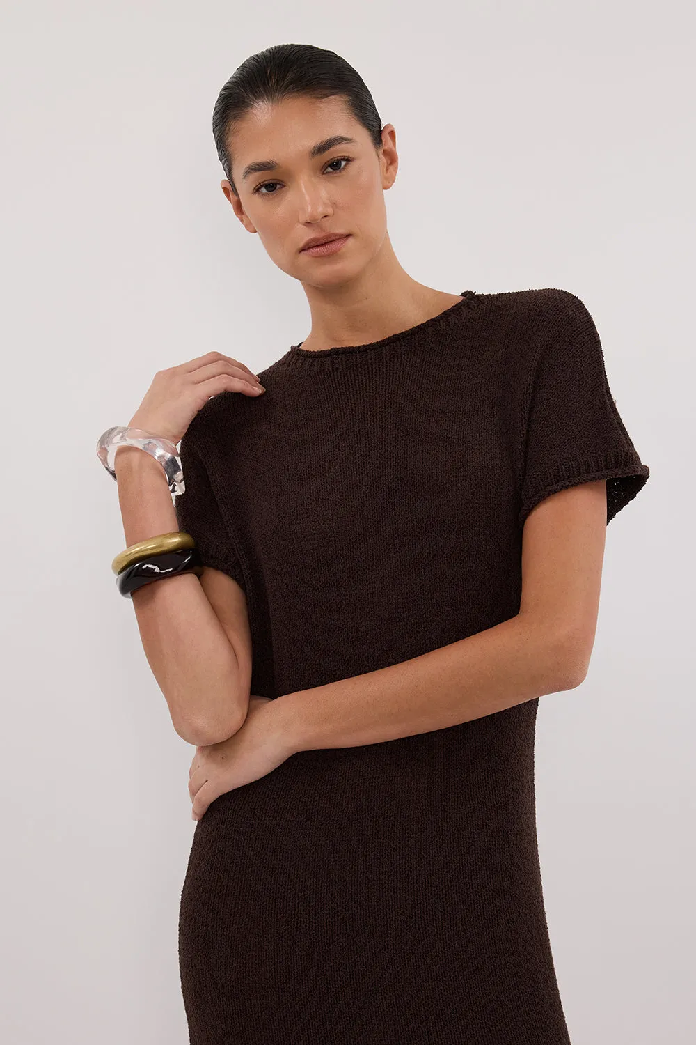 Dissh ERIN CHOC KNIT MAXI DRESS