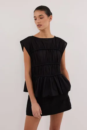 Dissh EVA BLACK LINEN SKORT