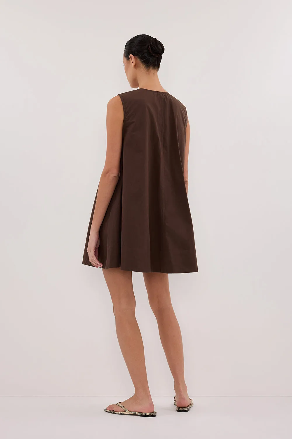 Dissh GABBY BITTER CHOC MINI DRESS