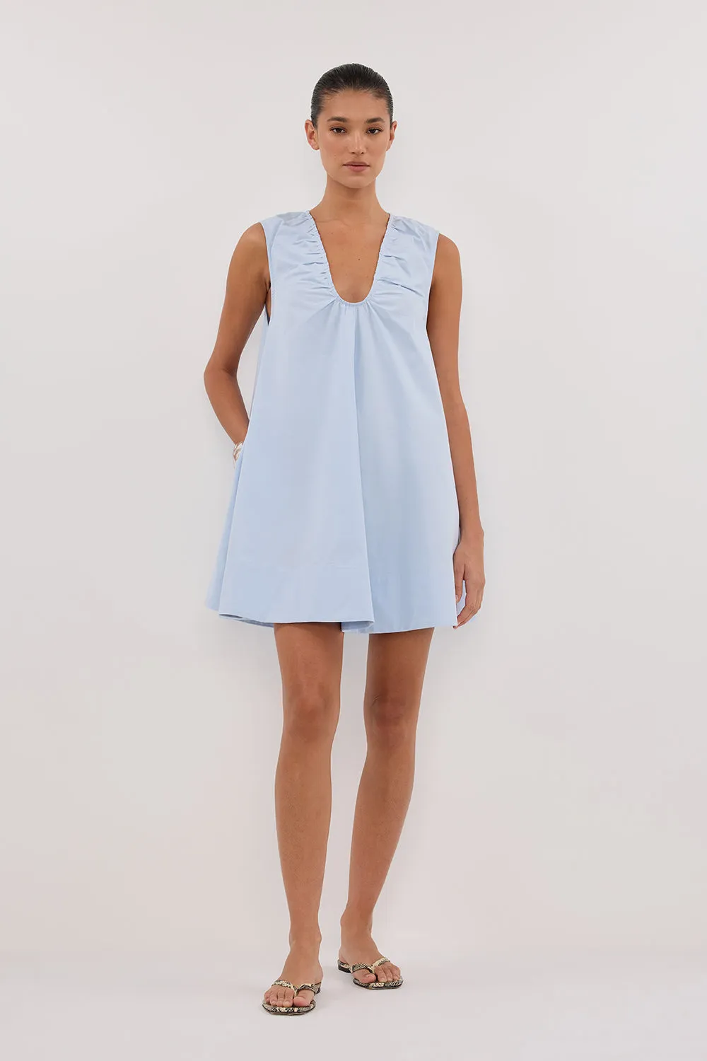 Dissh GABBY CORNFLOWER COTTON MINI DRESS