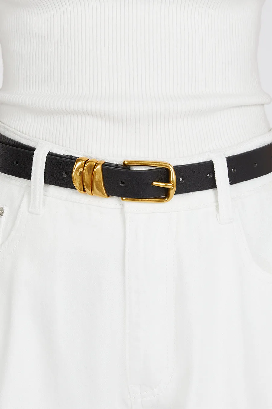 Dissh GRACIE BLACK LEATHER BELT