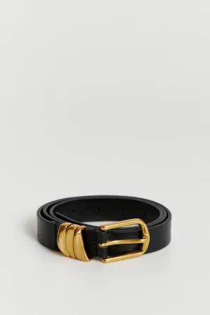 Dissh GRACIE BLACK LEATHER BELT