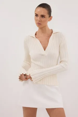Dissh HAL PLASTER LONG SLEEVE KNIT TOP