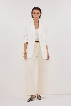 Dissh HARLEY WHITE OVERSIZED BOYFRIEND BLAZER