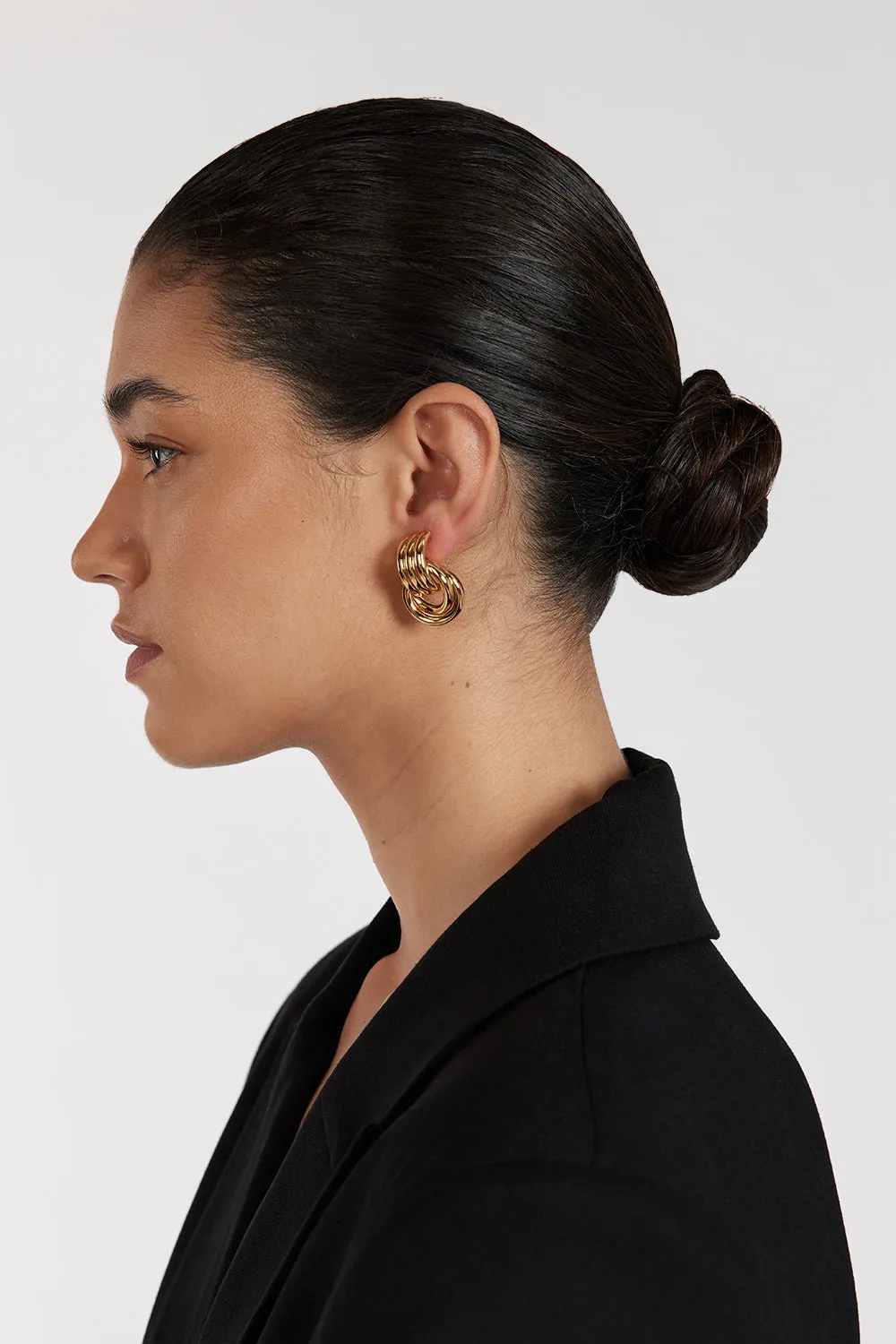 Dissh HEAVEN MAYHEM MINI KNOT GOLD EARRING
