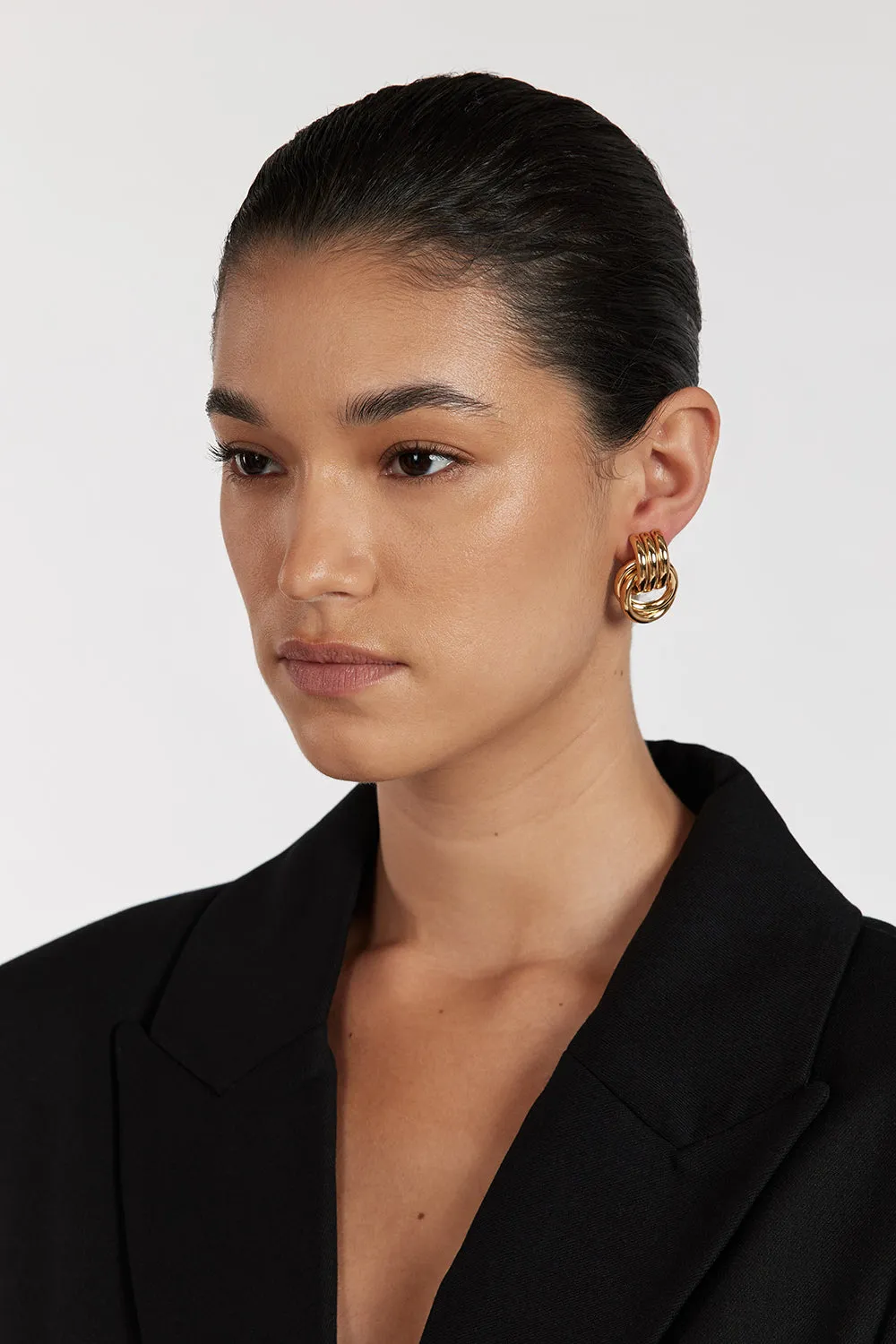 Dissh HEAVEN MAYHEM MINI KNOT GOLD EARRING