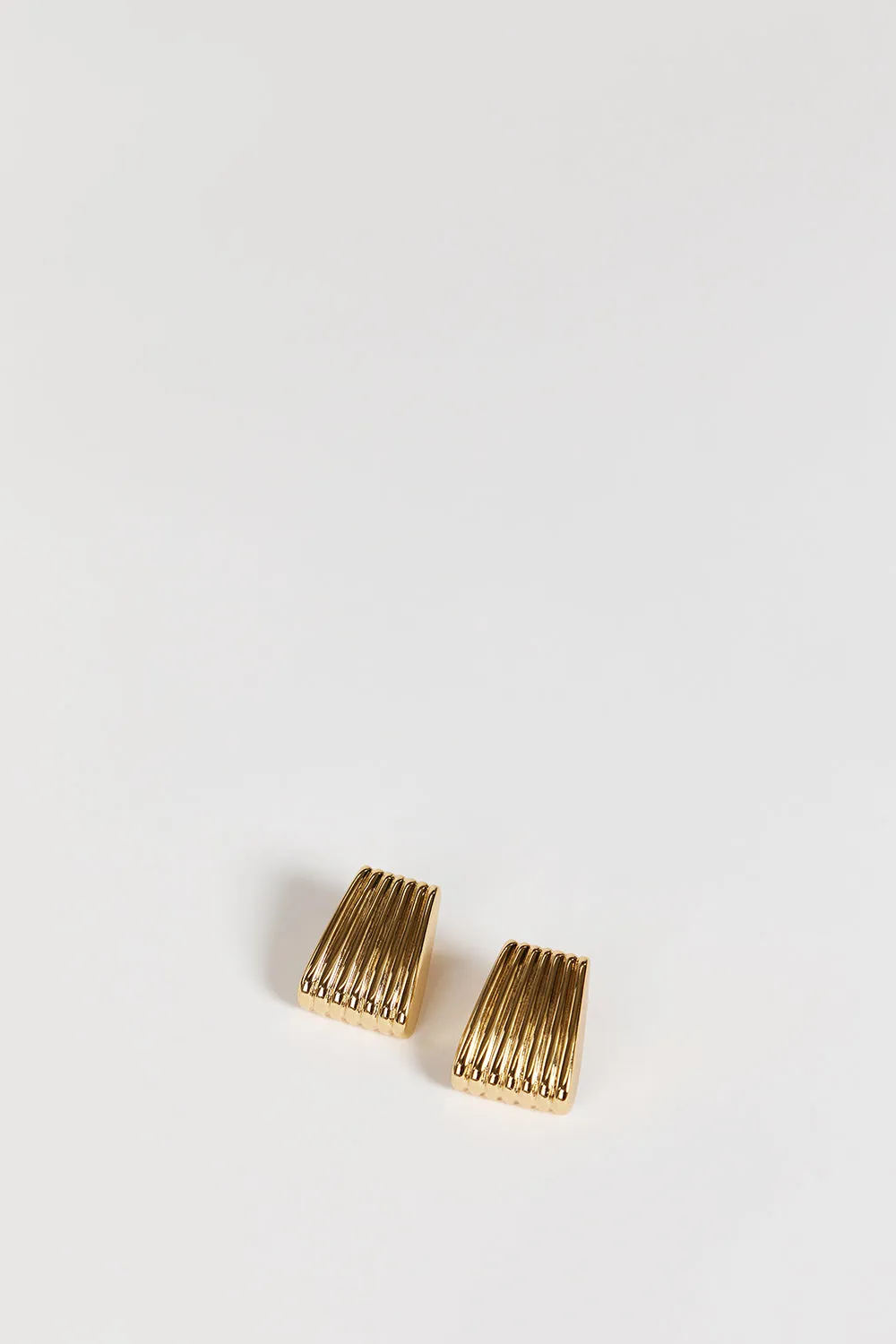 Dissh HEAVEN MAYHEM RIBBED GOLD EARRING