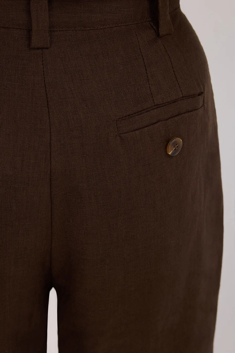 Dissh HOLDEN BITTER CHOC LINEN PANT