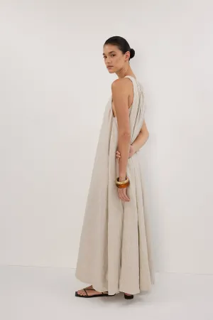 Dissh ISABELLE NATURAL LINEN MIDI DRESS