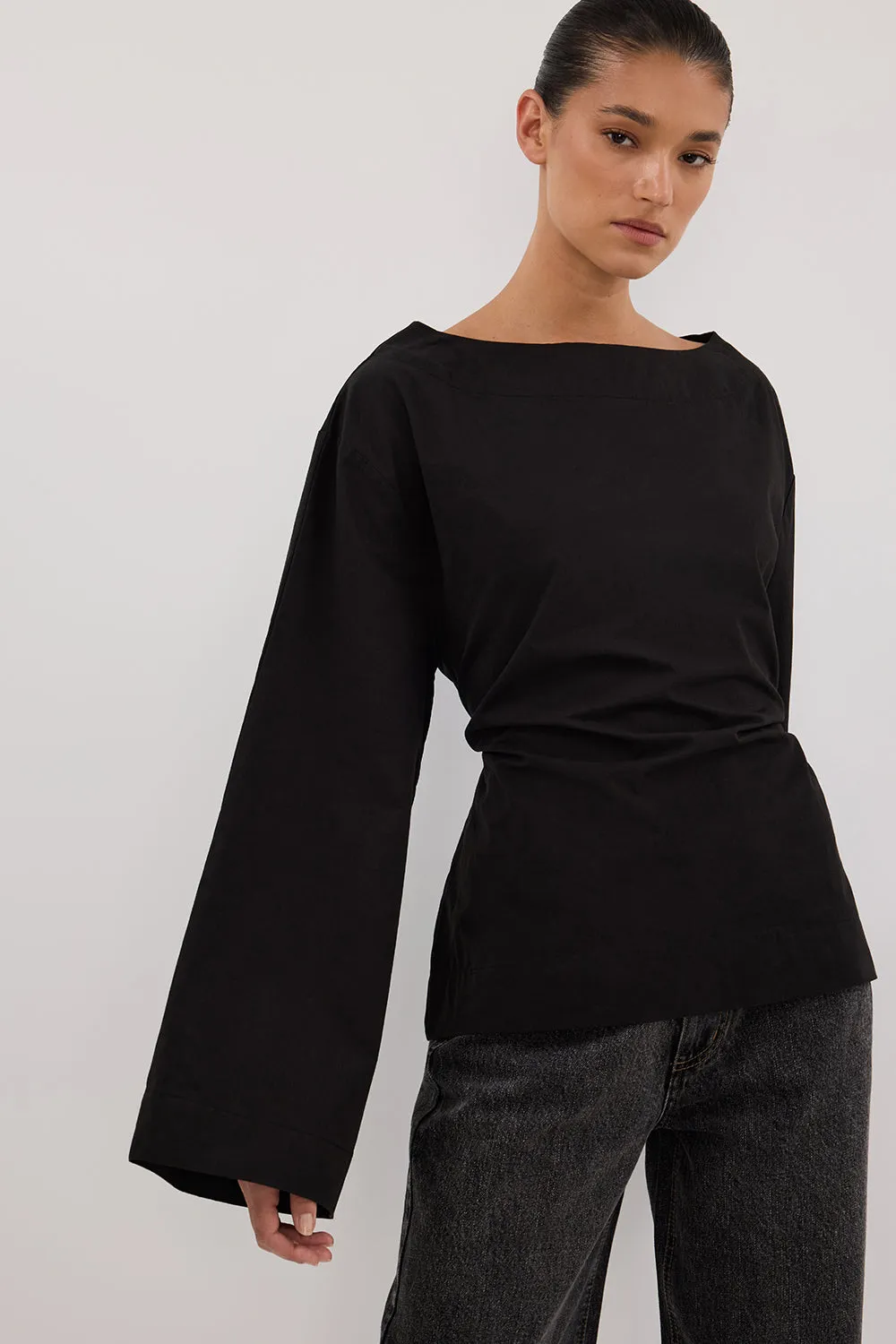 Dissh IVY BLACK LONG SLEEVE TOP