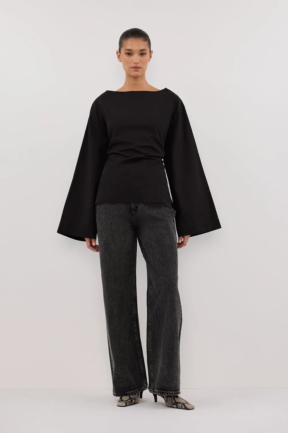 Dissh IVY BLACK LONG SLEEVE TOP
