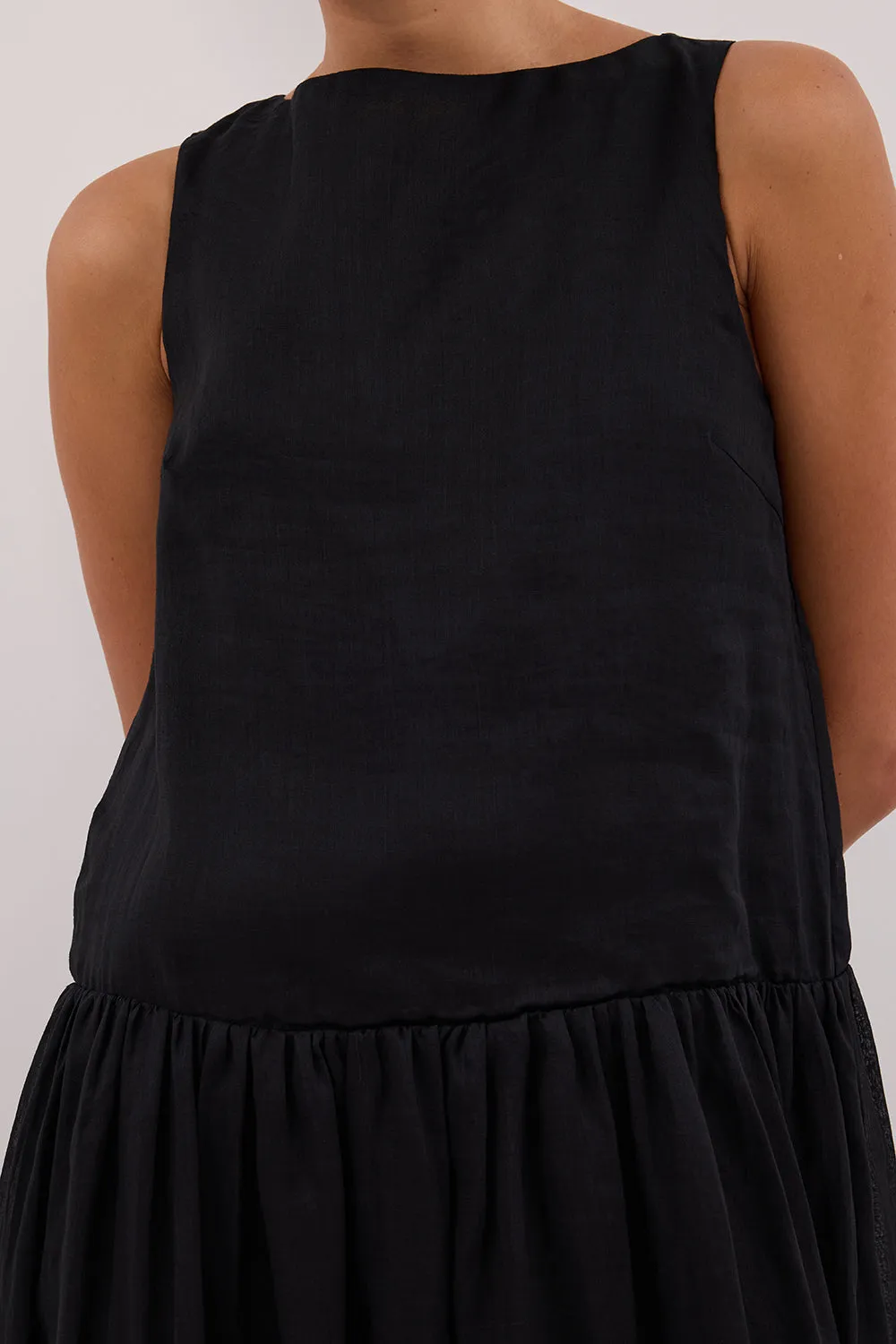 Dissh JACQUES BLACK RAMIE MIDI DRESS