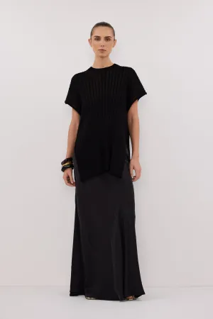 Dissh JADE BLACK SLEEVELESS KNIT TOP