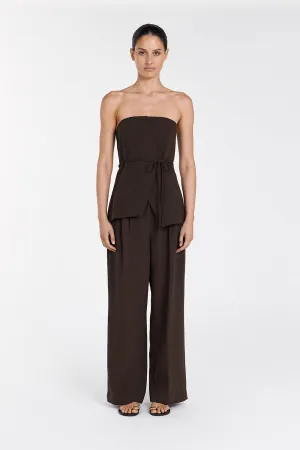 Dissh JULIE BITTER CHOC STRAPLESS TOP