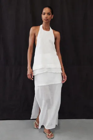 Dissh KAI WHITE RAMIE MIDI SKIRT