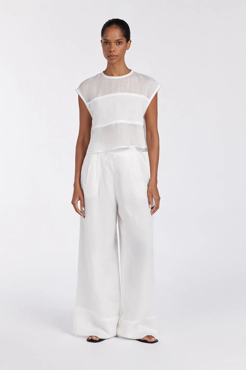 Dissh KAI WHITE RAMIE RESORT PANT