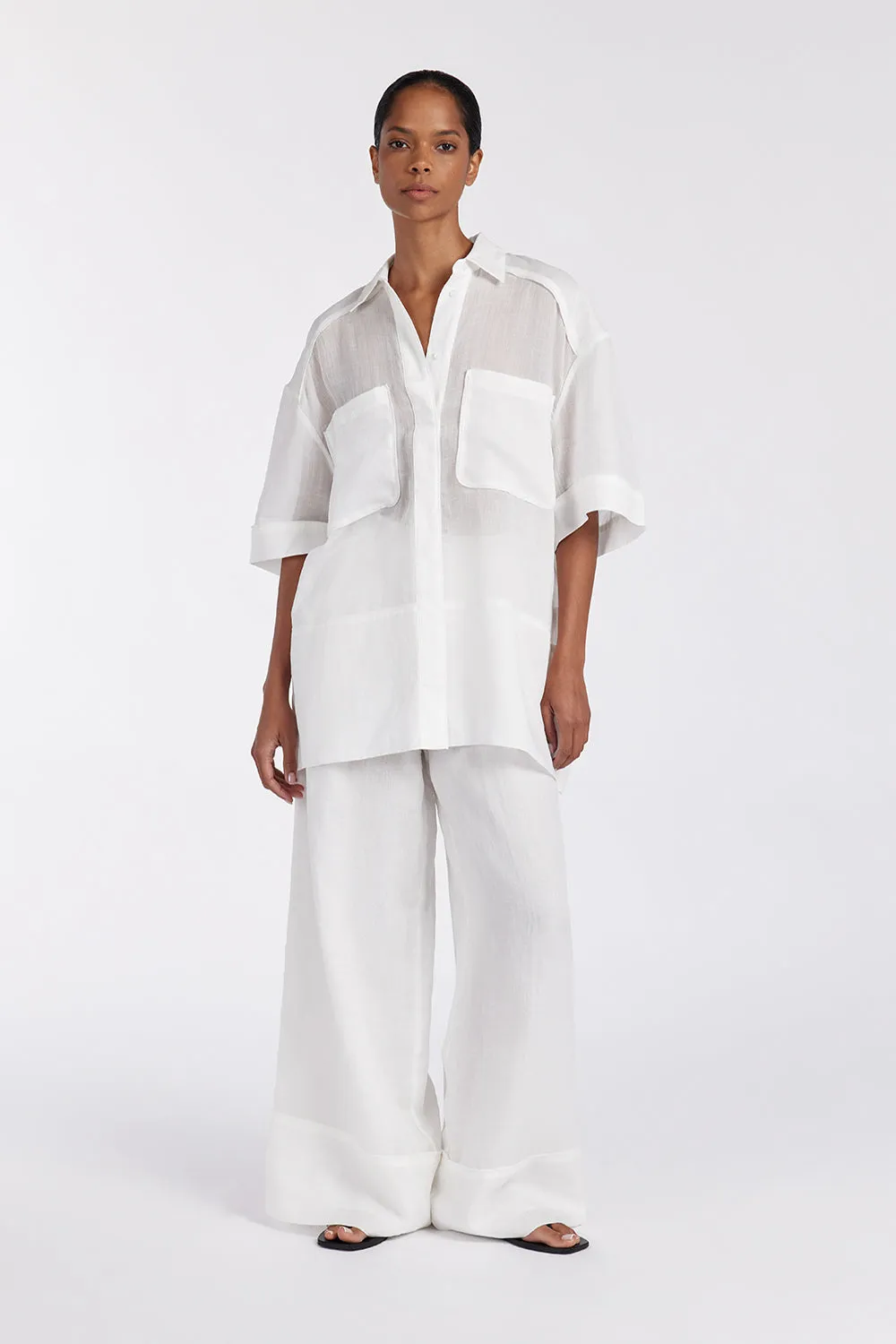 Dissh KAI WHITE RAMIE RESORT PANT
