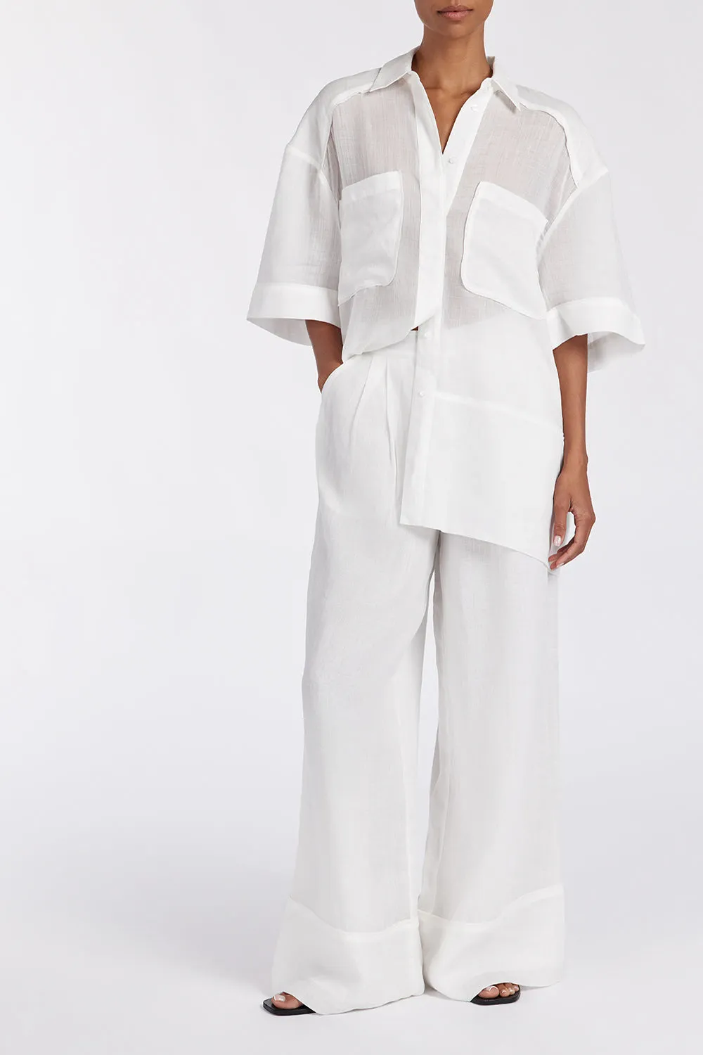 Dissh KAI WHITE RAMIE RESORT PANT