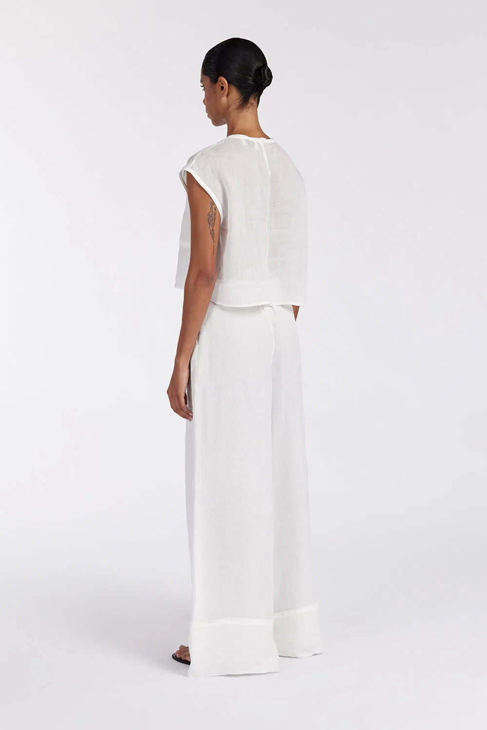 Dissh KAI WHITE RAMIE RESORT PANT