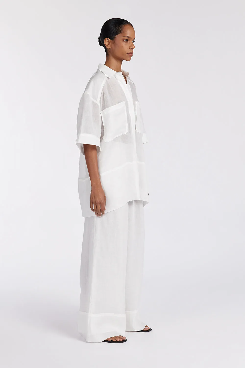 Dissh KAI WHITE RAMIE RESORT PANT
