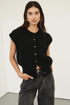 Dissh KATE BLACK KNIT VEST