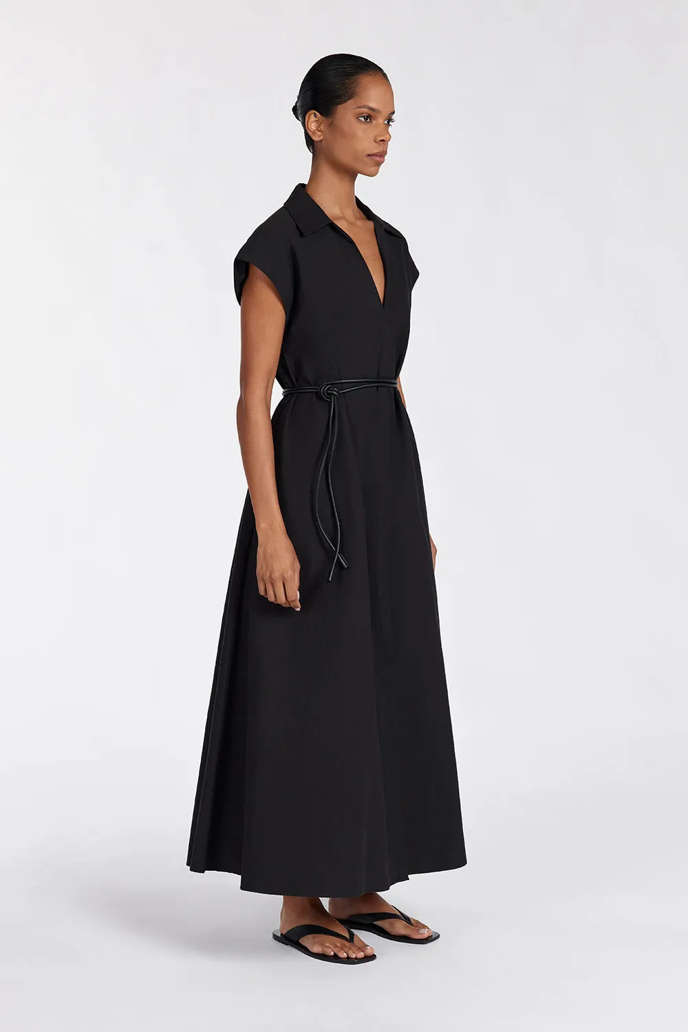 Dissh KAYLYN BLACK SHIRT DRESS