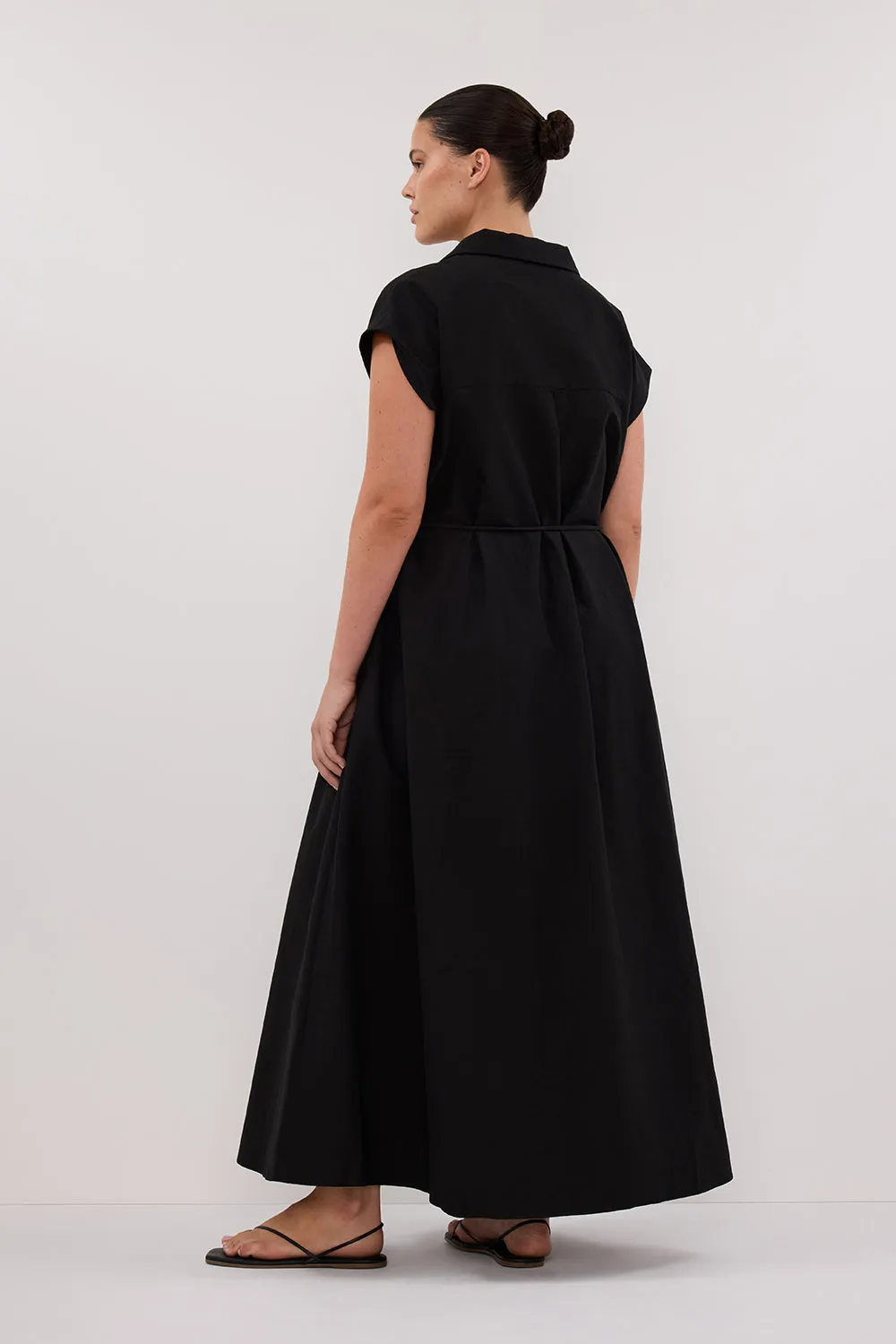 Dissh KAYLYN BLACK SHIRT DRESS
