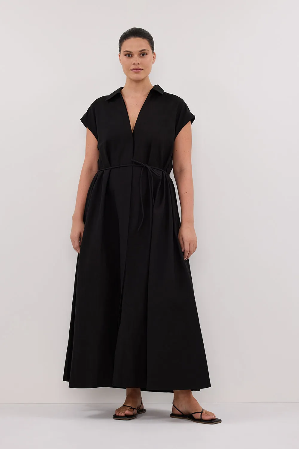 Dissh KAYLYN BLACK SHIRT DRESS