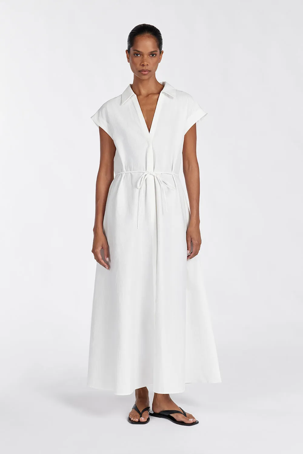 Dissh KAYLYN WHITE SHIRT DRESS