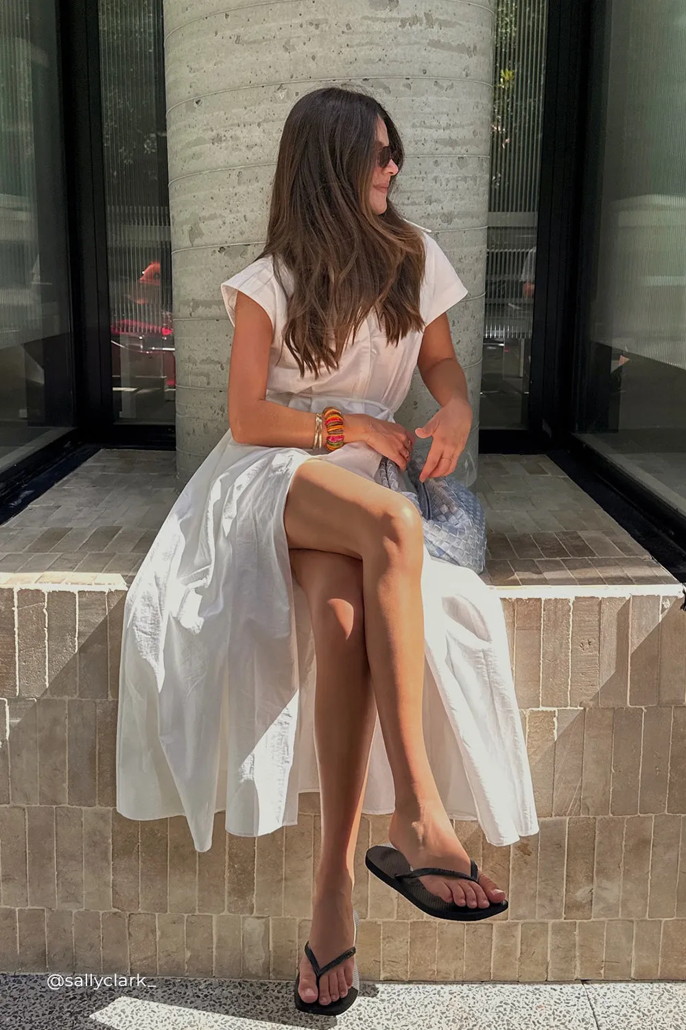 Dissh KAYLYN WHITE SHIRT DRESS