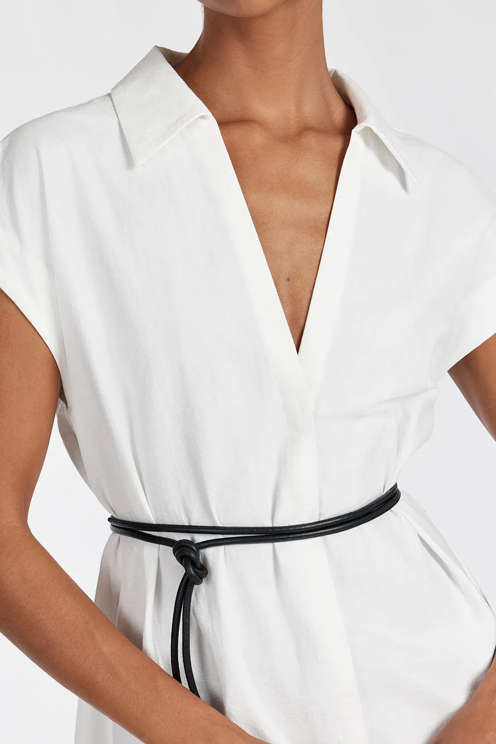 Dissh KAYLYN WHITE SHIRT DRESS