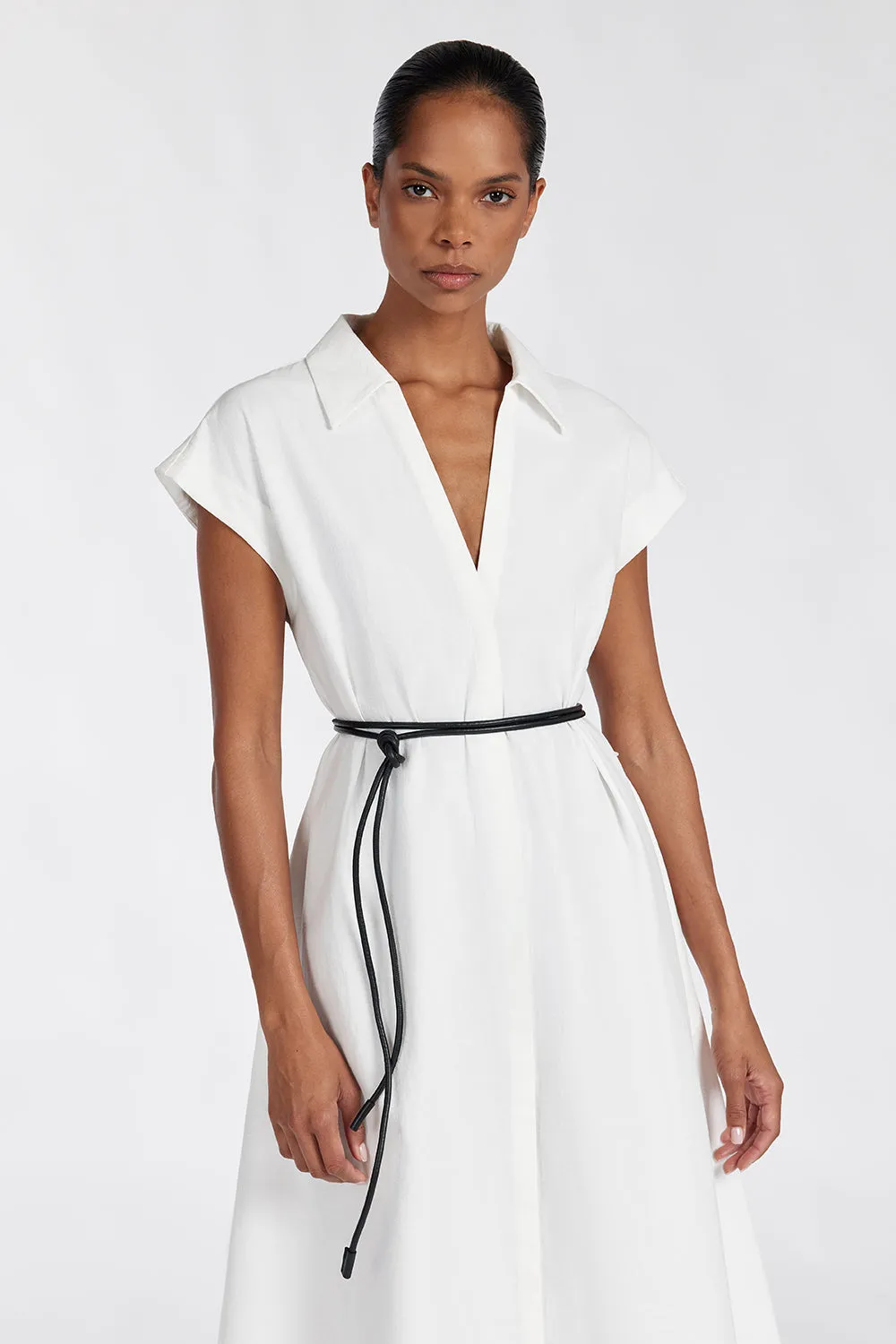 Dissh KAYLYN WHITE SHIRT DRESS