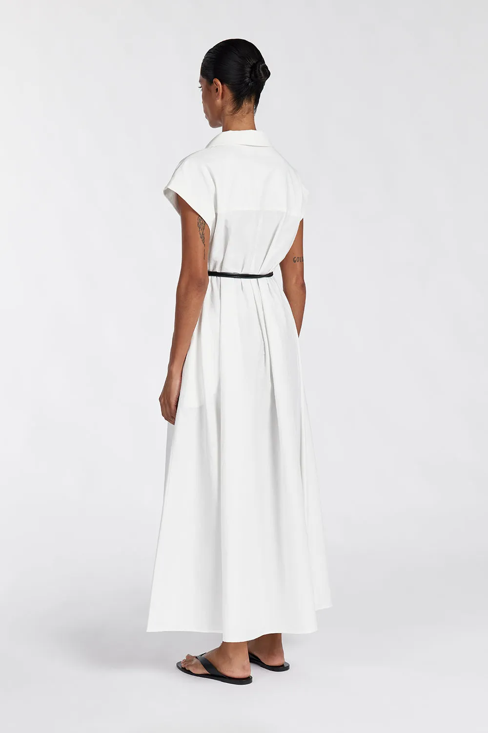 Dissh KAYLYN WHITE SHIRT DRESS
