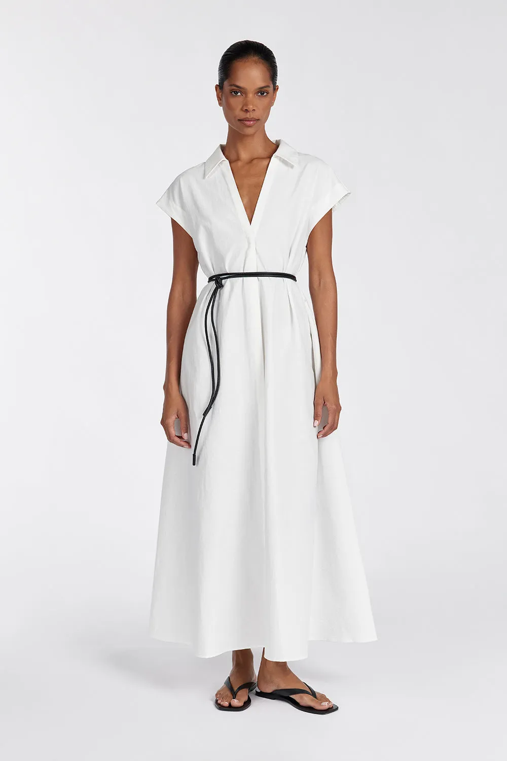 Dissh KAYLYN WHITE SHIRT DRESS