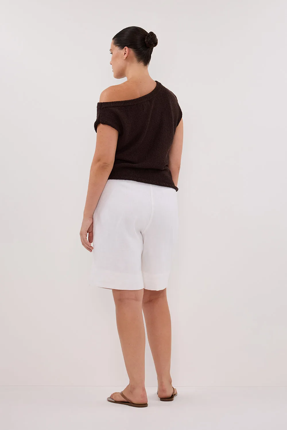 Dissh KERRY CHOC ASYM KNIT TOP