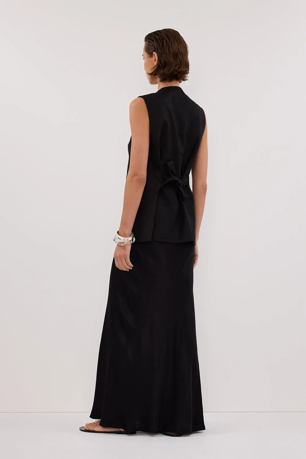 Dissh KNOX BLACK LINEN VEST